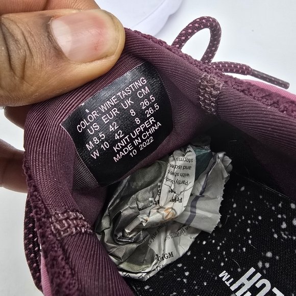 Snibbs Shoe Women's 10 Men's 8.5 Orbit Work Sneaker Wine Tasting Maroon - Picture 9 of 10